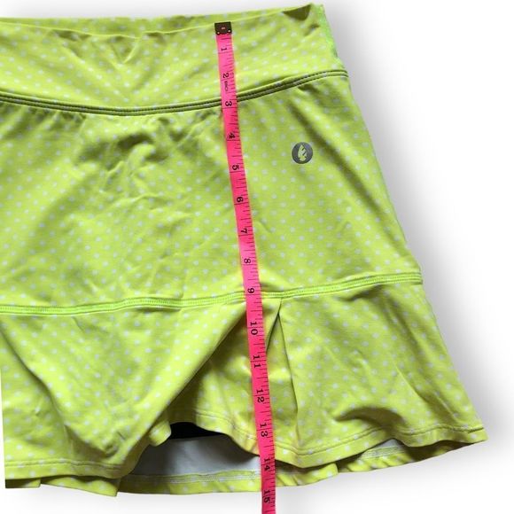 Dona Jo Size 1 Small S Jojo skirt Skort yellow white polkadot athletic - Picture 6 of 7